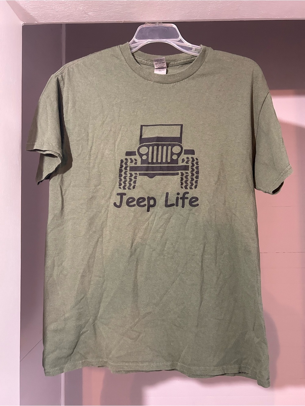 Gildan Olive Green Jeep Life Graphic Tee